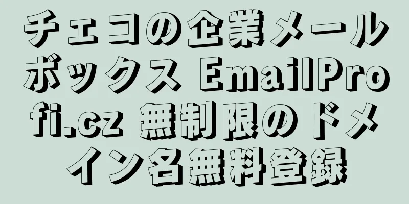 チェコの企業メールボックス EmailProfi.cz 無制限のドメイン名無料登録