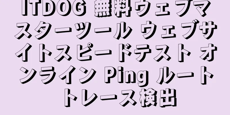 ITDOG 無料ウェブマスターツール ウェブサイトスピードテスト オンライン Ping ルートトレース検出