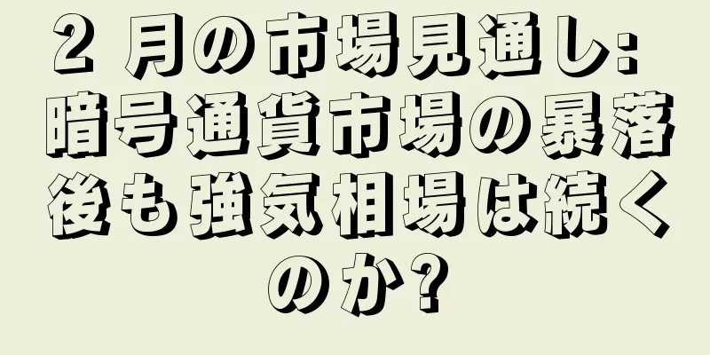 2 月の市場見通し: 暗号通貨市場の暴落後も強気相場は続くのか?