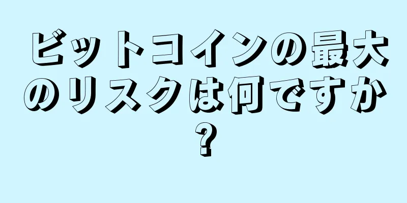 ビットコインの最大のリスクは何ですか?