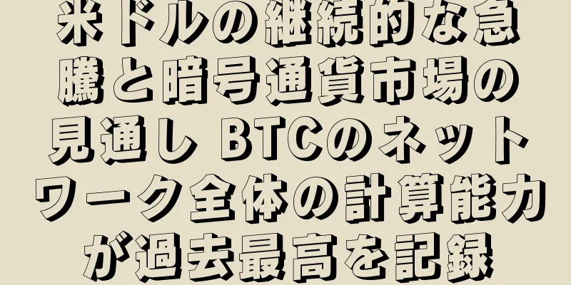 米ドルの継続的な急騰と暗号通貨市場の見通し BTCのネットワーク全体の計算能力が過去最高を記録