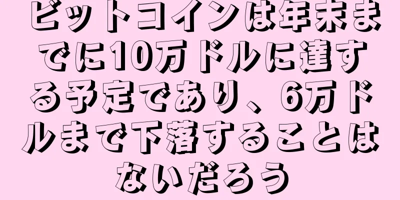 ビットコインは年末までに10万ドルに達する予定であり、6万ドルまで下落することはないだろう