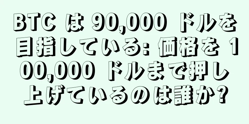 BTC は 90,000 ドルを目指している: 価格を 100,000 ドルまで押し上げているのは誰か?