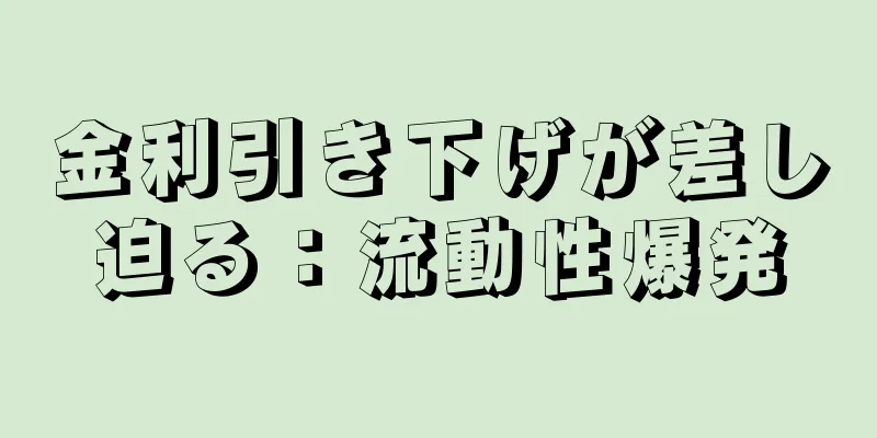 金利引き下げが差し迫る：流動性爆発