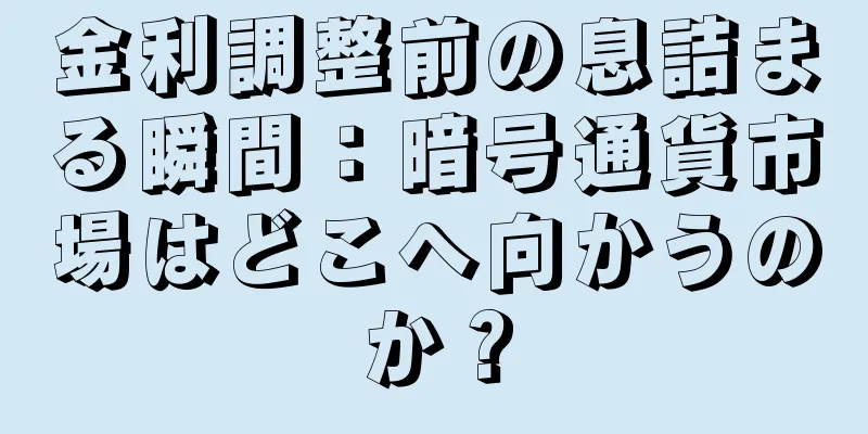金利調整前の息詰まる瞬間：暗号通貨市場はどこへ向かうのか？
