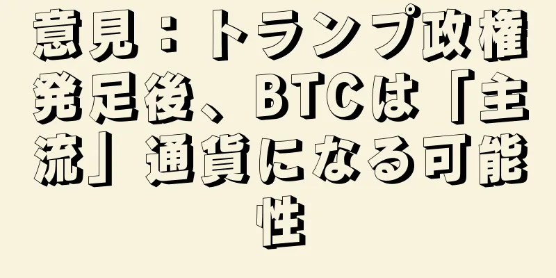 意見：トランプ政権発足後、BTCは「主流」通貨になる可能性
