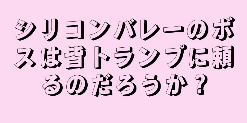 シリコンバレーのボスは皆トランプに頼るのだろうか？