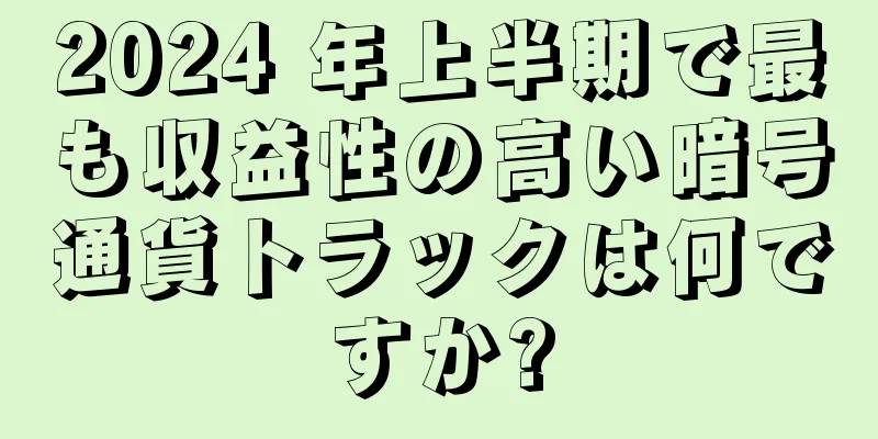2024 年上半期で最も収益性の高い暗号通貨トラックは何ですか?