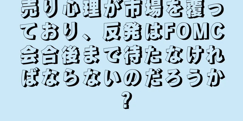 売り心理が市場を覆っており、反発はFOMC会合後まで待たなければならないのだろうか？