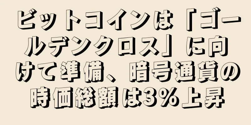 ビットコインは「ゴールデンクロス」に向けて準備、暗号通貨の時価総額は3％上昇