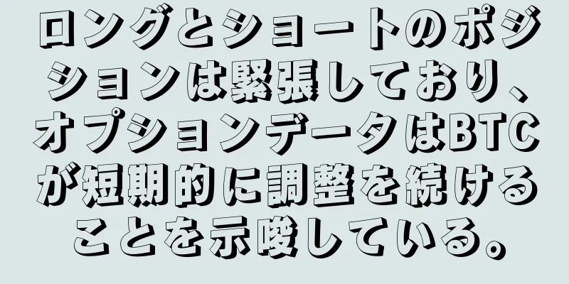 ロングとショートのポジションは緊張しており、オプションデータはBTCが短期的に調整を続けることを示唆している。