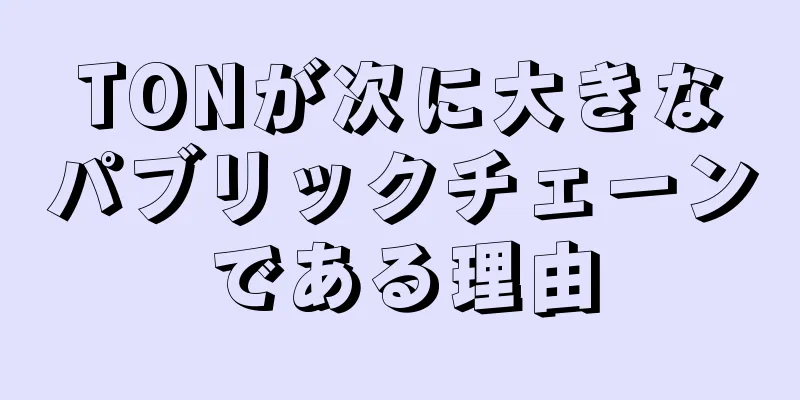 TONが次に大きなパブリックチェーンである理由