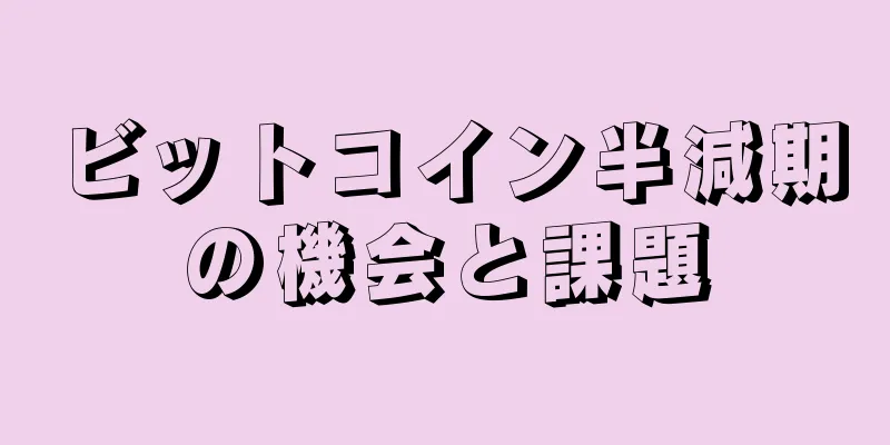 ビットコイン半減期の機会と課題