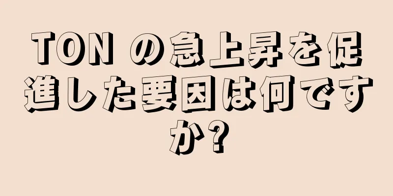 TON の急上昇を促進した要因は何ですか?