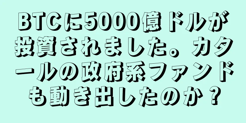 BTCに5000億ドルが投資されました。カタールの政府系ファンドも動き出したのか？