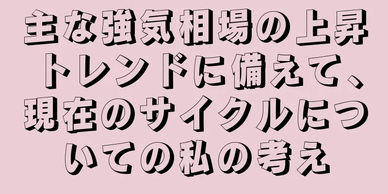 主な強気相場の上昇トレンドに備えて、現在のサイクルについての私の考え