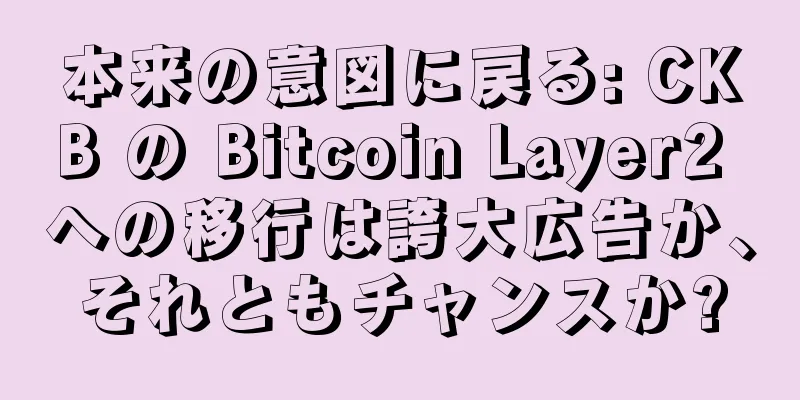 本来の意図に戻る: CKB の Bitcoin Layer2 への移行は誇大広告か、それともチャンスか?