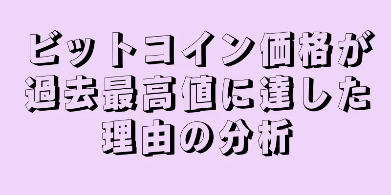 ビットコイン価格が過去最高値に達した理由の分析