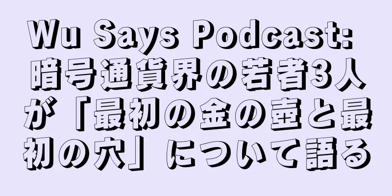 Wu Says Podcast: 暗号通貨界の若者3人が「最初の金の壺と最初の穴」について語る