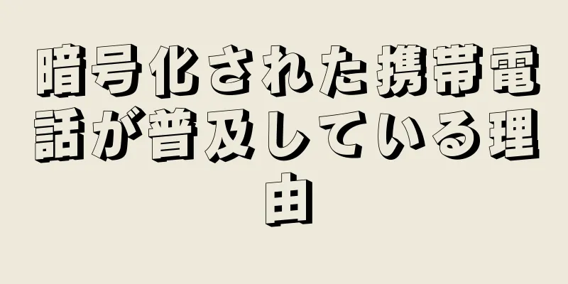 暗号化された携帯電話が普及している理由