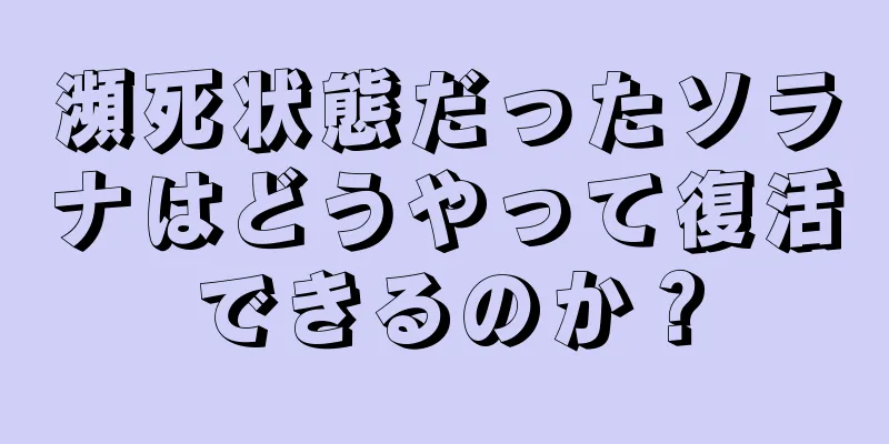 瀕死状態だったソラナはどうやって復活できるのか？