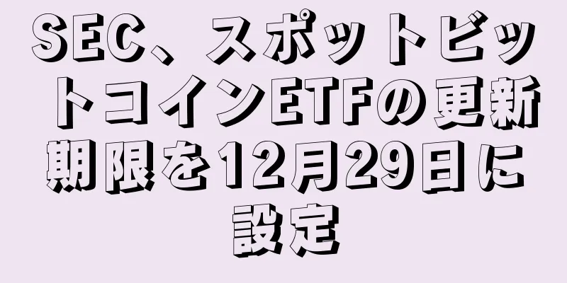 SEC、スポットビットコインETFの更新期限を12月29日に設定