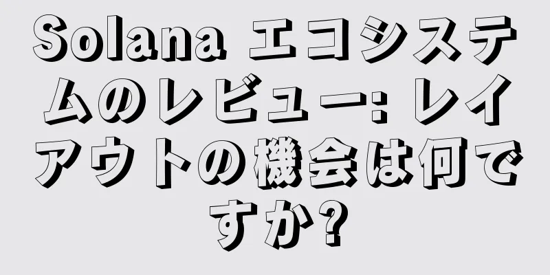 Solana エコシステムのレビュー: レイアウトの機会は何ですか?