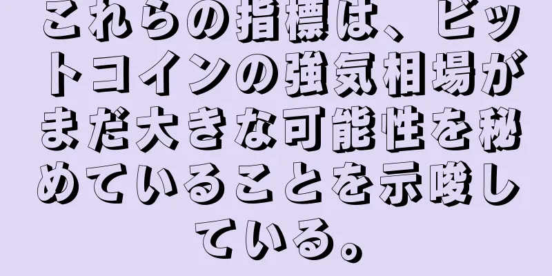 これらの指標は、ビットコインの強気相場がまだ大きな可能性を秘めていることを示唆している。