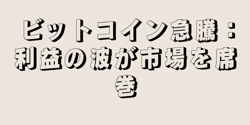 ビットコイン急騰：利益の波が市場を席巻