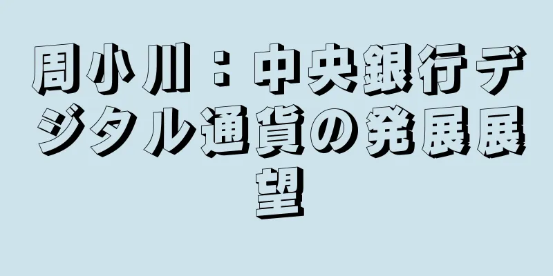 周小川：中央銀行デジタル通貨の発展展望