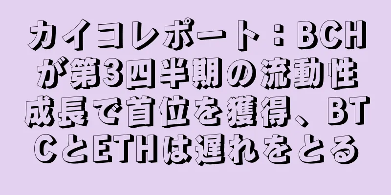 カイコレポート：BCHが第3四半期の流動性成長で首位を獲得、BTCとETHは遅れをとる