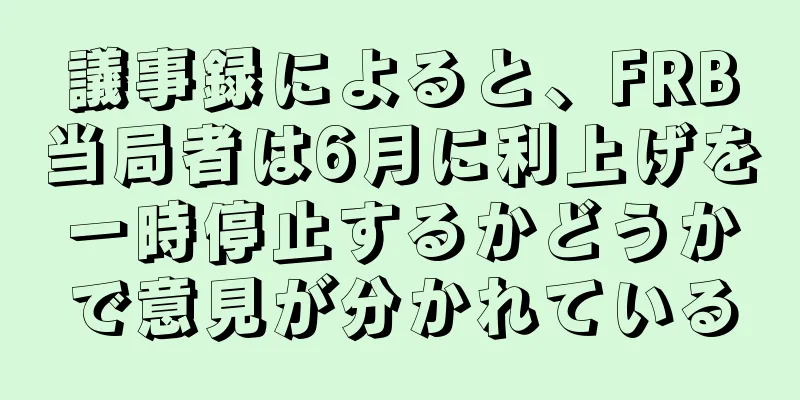 議事録によると、FRB当局者は6月に利上げを一時停止するかどうかで意見が分かれている