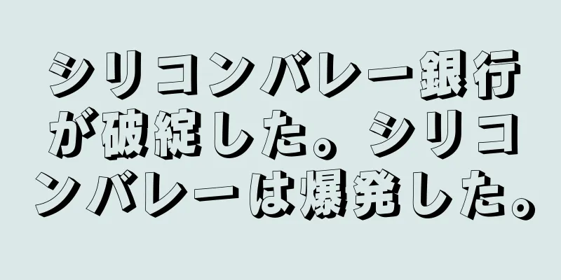 シリコンバレー銀行が破綻した。シリコンバレーは爆発した。