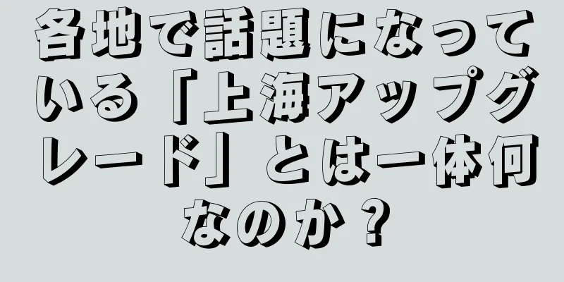 各地で話題になっている「上海アップグレード」とは一体何なのか？