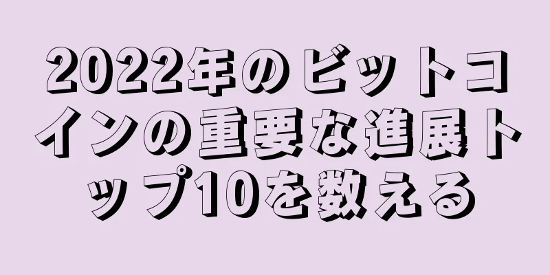2022年のビットコインの重要な進展トップ10を数える