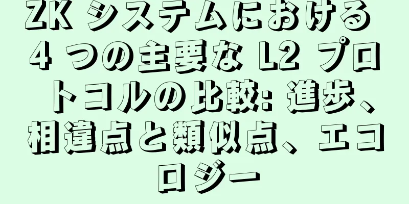 ZK システムにおける 4 つの主要な L2 プロトコルの比較: 進歩、相違点と類似点、エコロジー