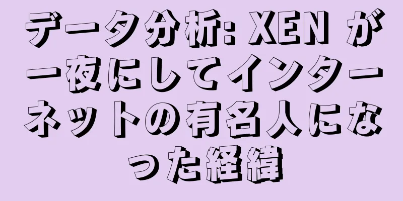 データ分析: XEN が一夜にしてインターネットの有名人になった経緯
