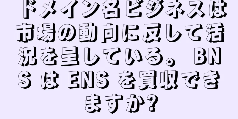ドメイン名ビジネスは市場の動向に反して活況を呈している。 BNS は ENS を買収できますか?