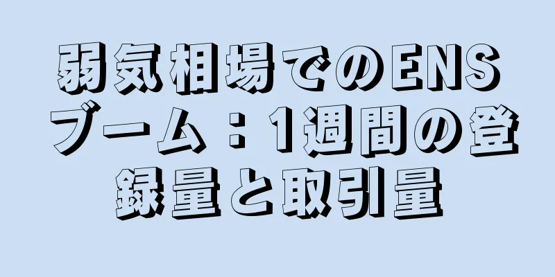 弱気相場でのENSブーム：1週間の登録量と取引量