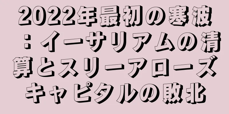 2022年最初の寒波：イーサリアムの清算とスリーアローズキャピタルの敗北