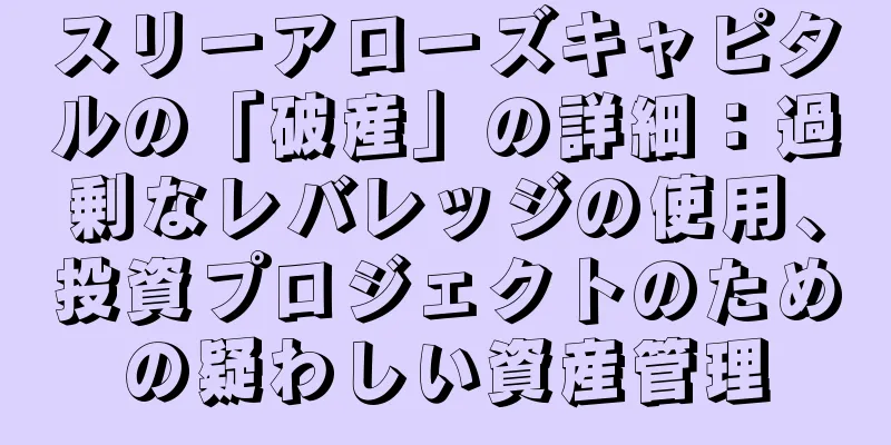 スリーアローズキャピタルの「破産」の詳細：過剰なレバレッジの使用、投資プロジェクトのための疑わしい資産管理