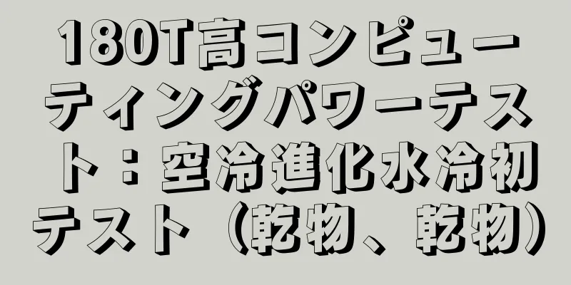 180T高コンピューティングパワーテスト：空冷進化水冷初テスト（乾物、乾物）