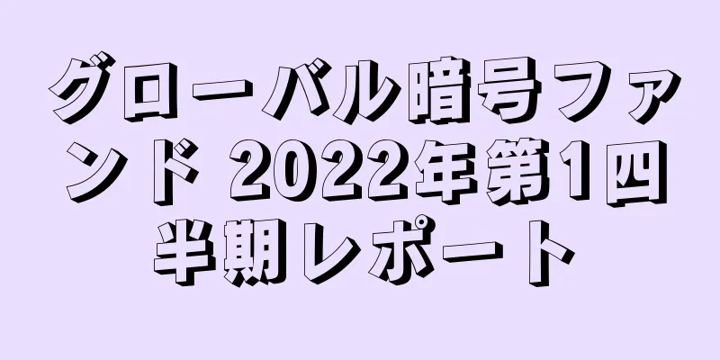 グローバル暗号ファンド 2022年第1四半期レポート