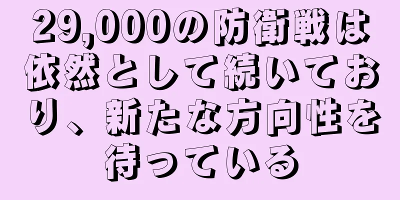 29,000の防衛戦は依然として続いており、新たな方向性を待っている