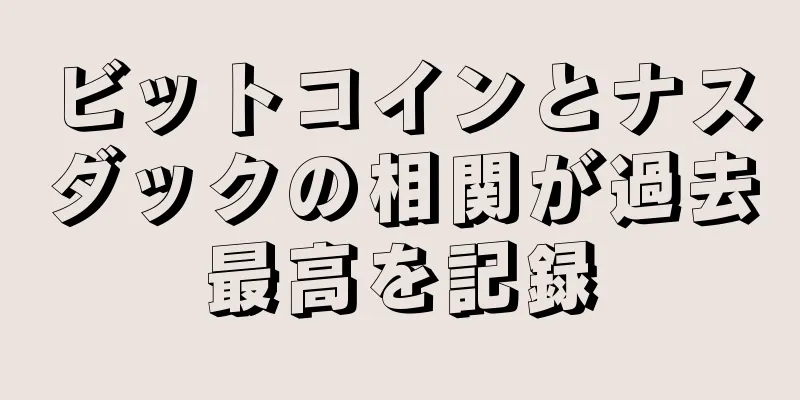 ビットコインとナスダックの相関が過去最高を記録