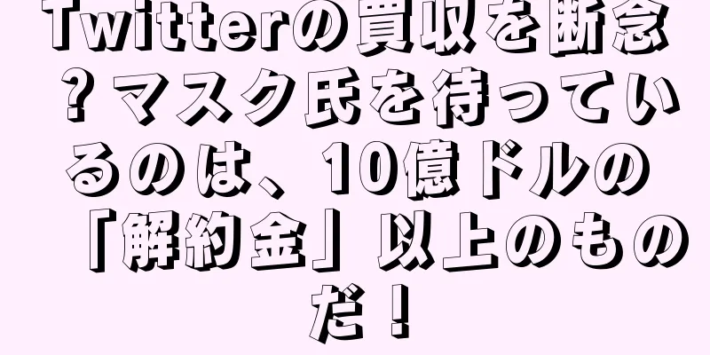 Twitterの買収を断念？マスク氏を待っているのは、10億ドルの「解約金」以上のものだ！