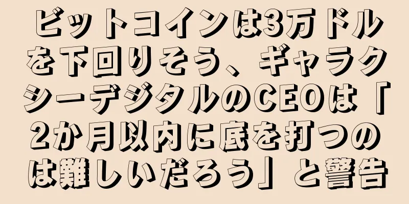 ビットコインは3万ドルを下回りそう、ギャラクシーデジタルのCEOは「2か月以内に底を打つのは難しいだろう」と警告
