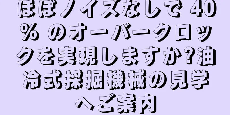 ほぼノイズなしで 40% のオーバークロックを実現しますか?油冷式採掘機械の見学へご案内