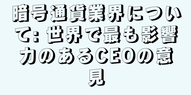 暗号通貨業界について: 世界で最も影響力のあるCEOの意見