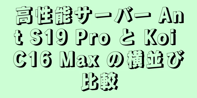 高性能サーバー Ant S19 Pro と Koi C16 Max の横並び比較